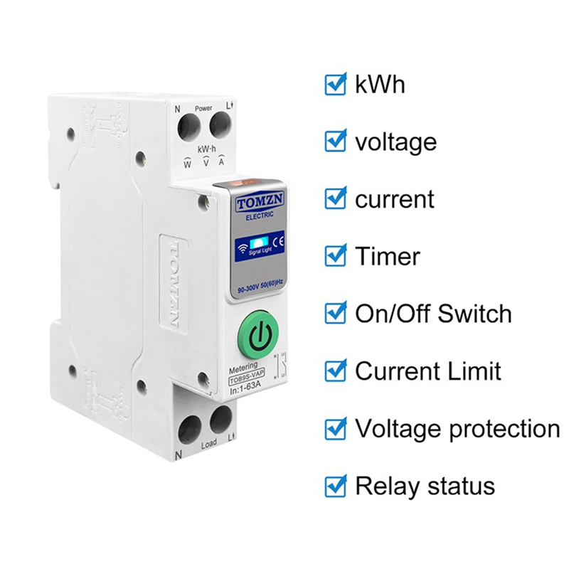 ABDE-TOMZN TOB9S-VAP TUYA Smar - огляд і ціна Energy Monitor Meter