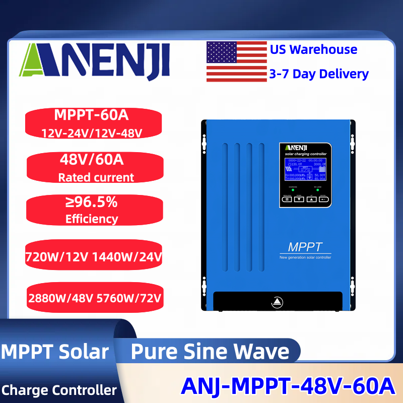 ANENJI MPPT 100A 80A 60A Solar - огляд і ціна Charge Controller Solar