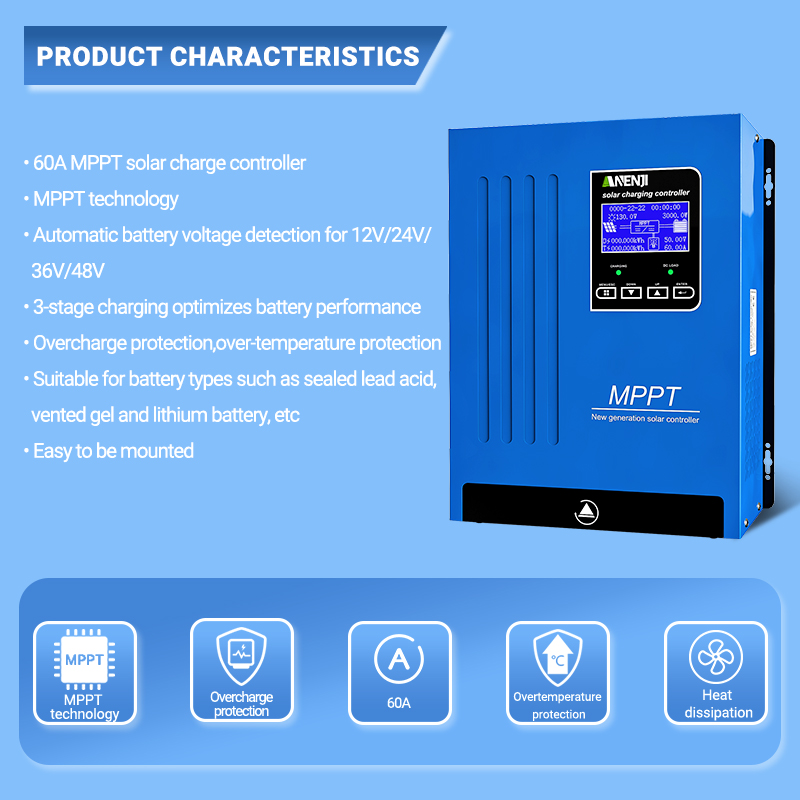 ANENJI MPPT 100A 80A 60A Solar - огляд і ціна Charge Controller Solar