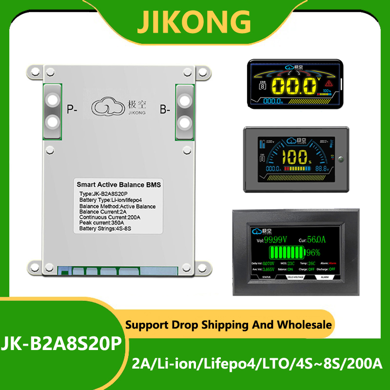 JK BMS 200A JK-B2A8S20P JKBMS  - огляд і ціна Lithium Battery 12V